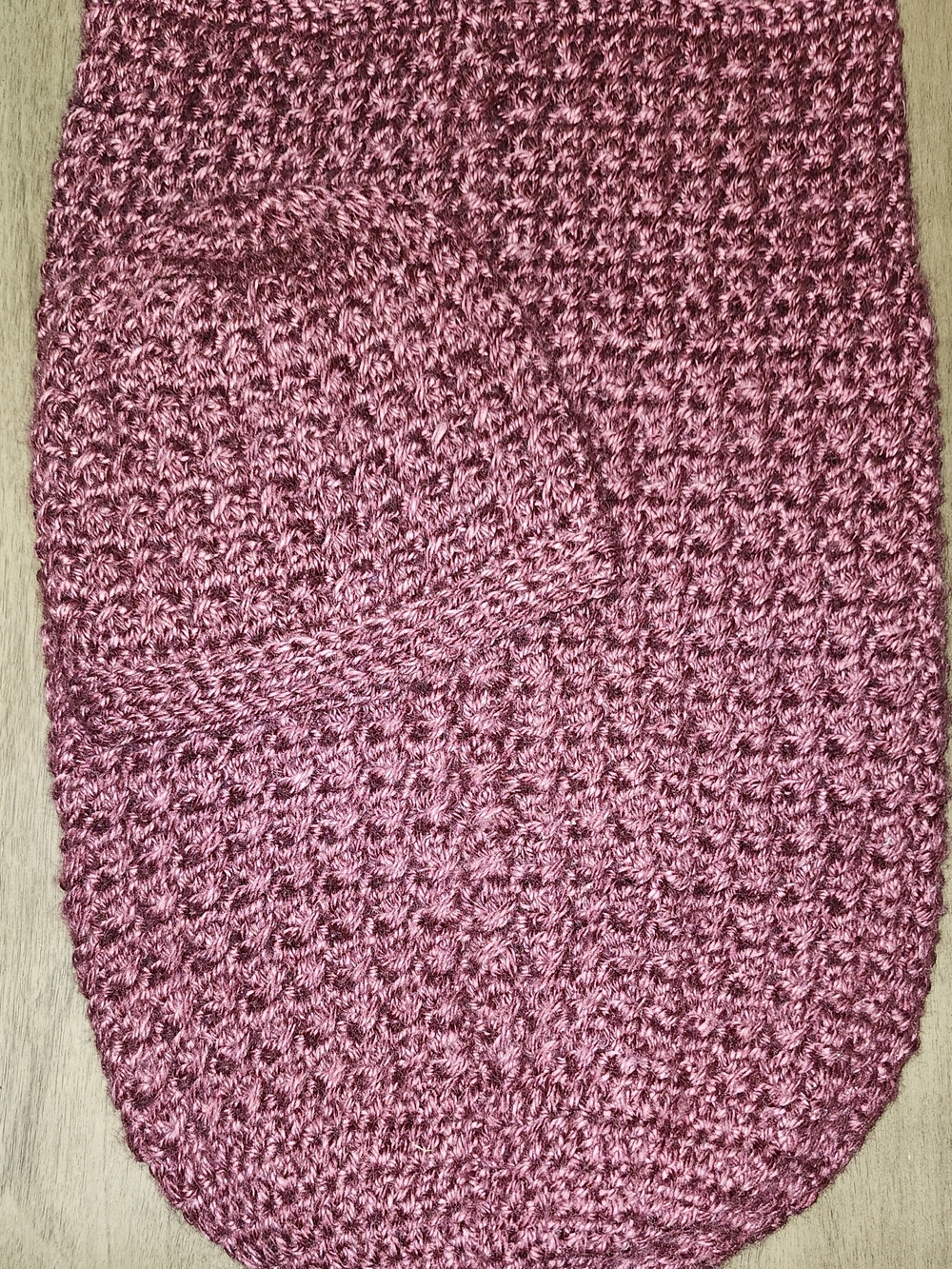Hand Crafted Mauve  Crochet Baby Cacoon 0-6 Months With Hat.